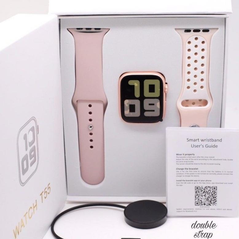 COD Smartwatch Bluetooth Call Layar Sentuh Jam Olahraga Type T-55 Jam tangan Pintar T55/T500