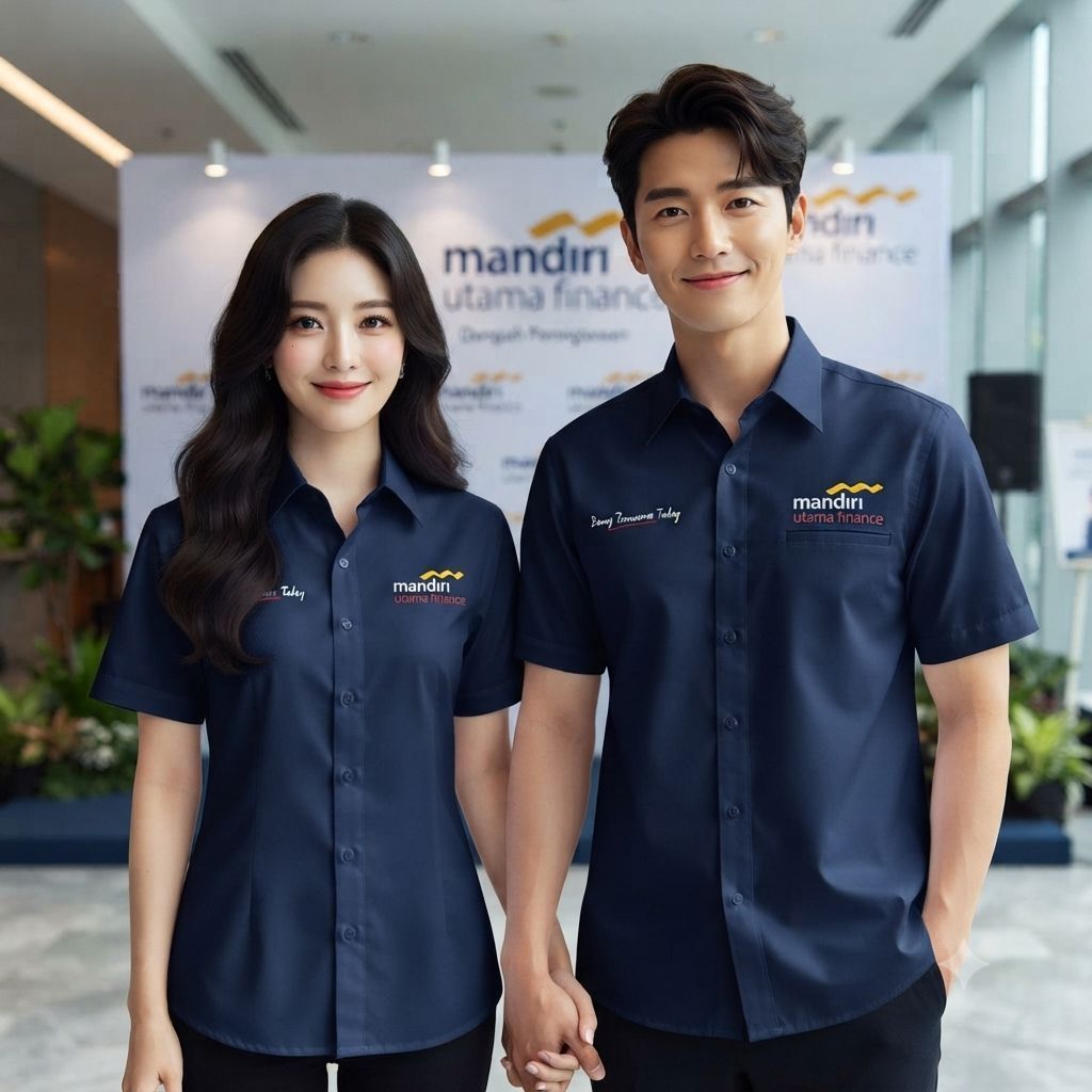 kemeja mandiri utama finance baju pdh mandiri utama finance putih pendek