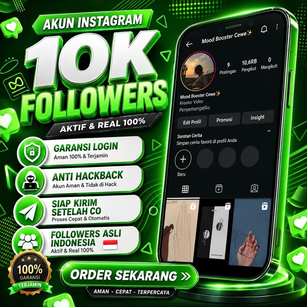 Grosir Akun Instagram 10K Followers Real Aktif Indonesia