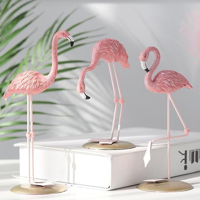 (PJ-04) PAJANGAN FLAMINGO / PAJANGAN MEJA FLAMINGO / DEKORASI KAMAR / PATUNG FLAMINGO / FIGURE FLAMI
