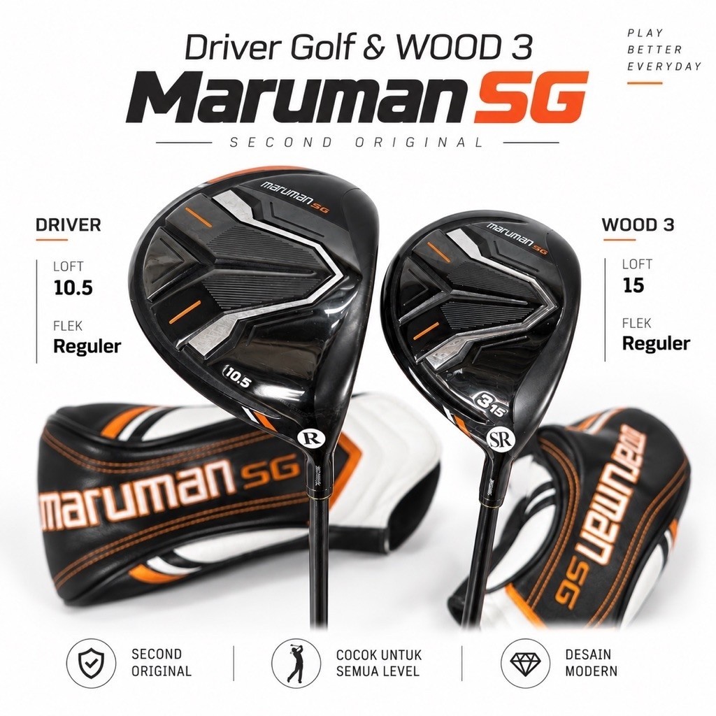 Stick Golf Driver Wood Maruman SG Bekas Original