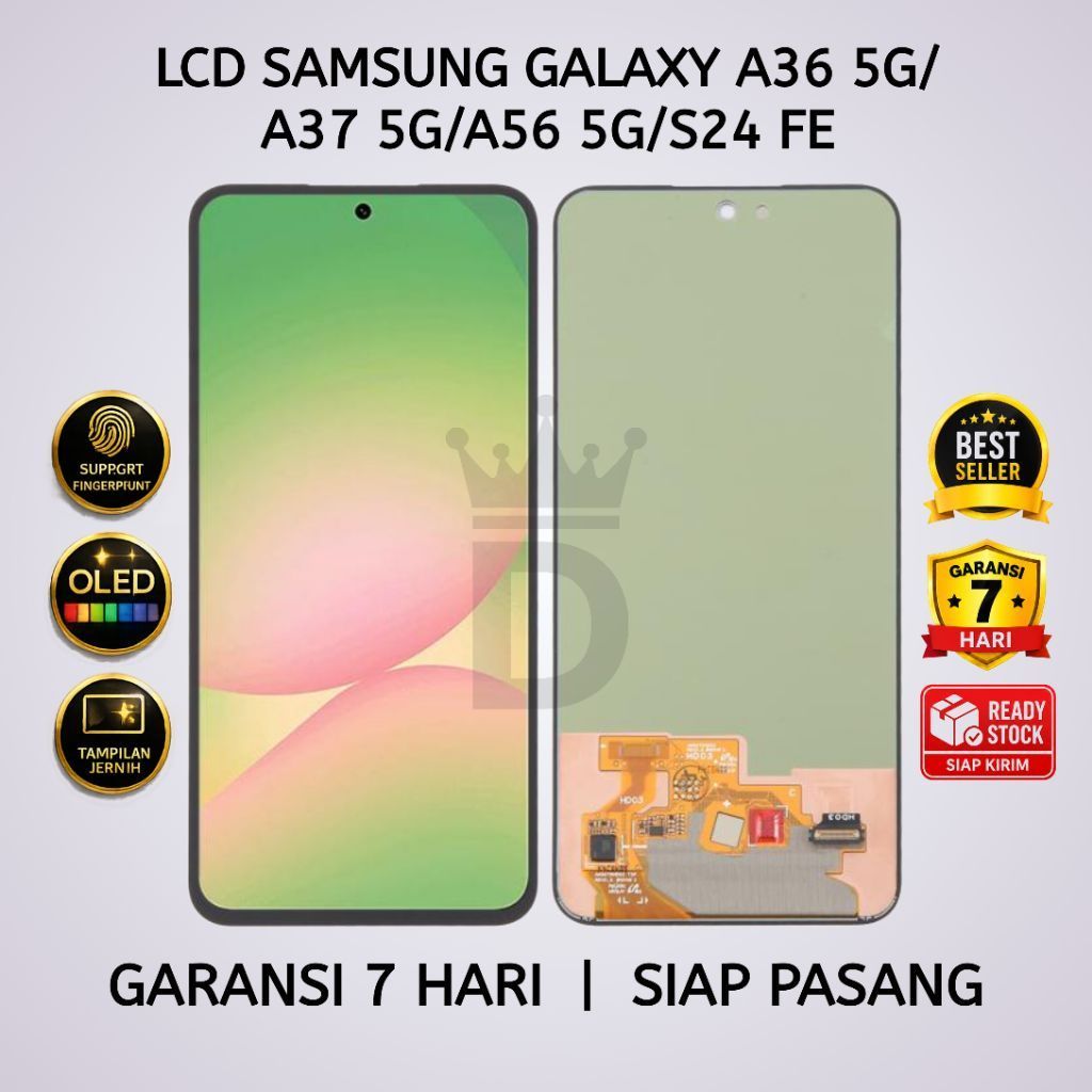 LCD TOUCHSCREEN SAMSUNG A36 5G/A37 5G/A56 5G/S24 FE OLED FINGERPRINT FULLSET
