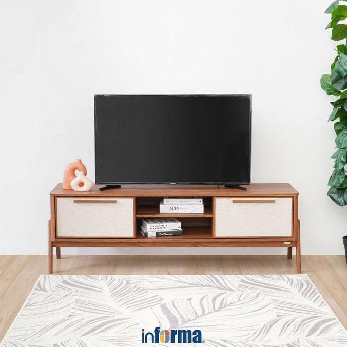 [CATORE] INFORMA VELTON RAK TV - COKELAT WALNUT CABINET TV STAND MEJA TV LEMARI TV