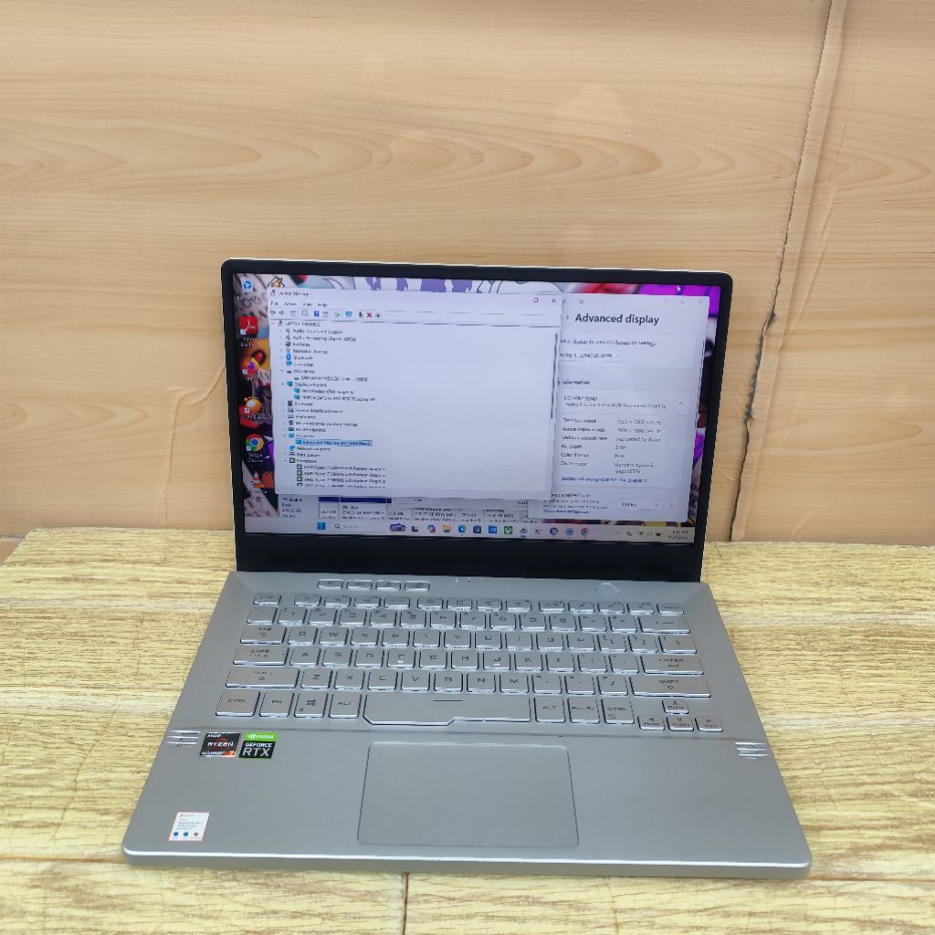 Laptop Second Asus Rog Zephyrus G14 Ga401QE AMD Ryzen 7 5800hs Ram 16gb Ssd 512gb Rtx 3050 Ti 4gb Fh