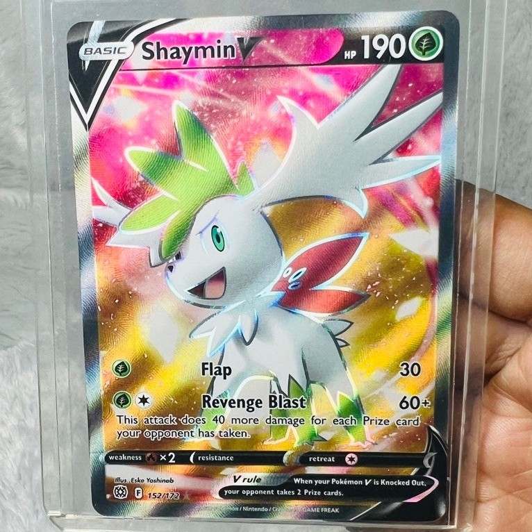 Kartu Pokemon Shaymin V HP 190 Basis Foil Serbaguna Koleksi