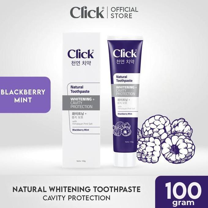 Click Natural Toothpaste Whitening + Cavity Protection