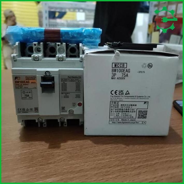 Mccb Bw100Eag Fuji 3P 75A Original / Mccb Fuji Electric 75A 3P Diskon