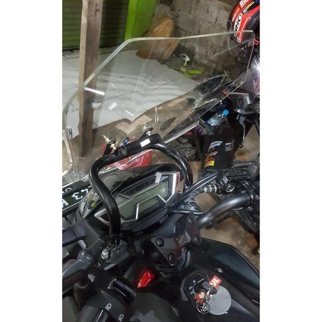 Paket Windshield Visor Custom 50Cm Braet Pangkon Visor Honda New Cb150R