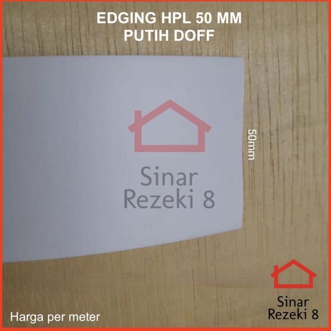 Edging HPL 188 50 mm Putih Doff / Dop 206 Doff Solid taco PVC List 1 5 cm