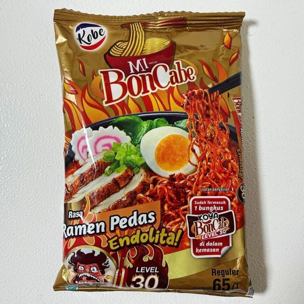 Mi BonCabe Level 30 Mie Ramen Pedas 65gr Tanpa Goreng Kreasi Ramen Pedas