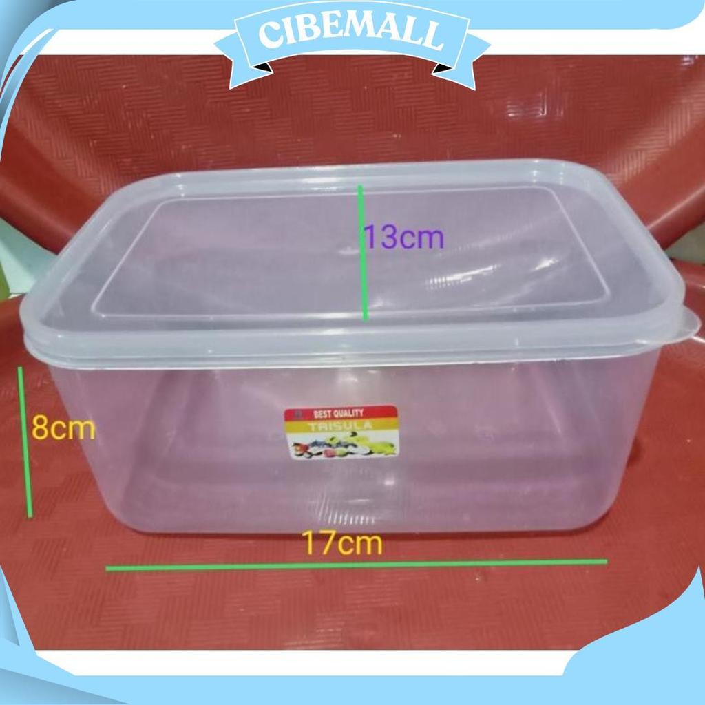 Toples Segi Plastik Bening 1800ml Kotak Makanan Ori