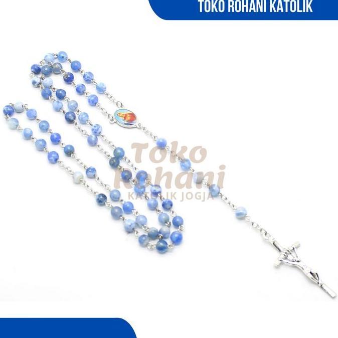 ROSARIO KATOLIK BATU ONYX / KALUNG ROSARIO KATOLIK / ROSARIO KALUNG BATU ALAM / KONTAS