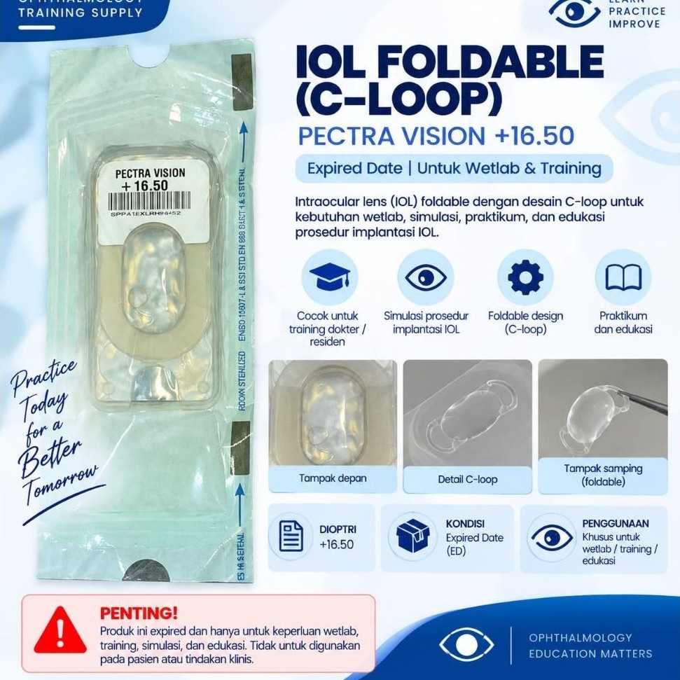 IOL Foldable ED Cloop Untuk Wetlab