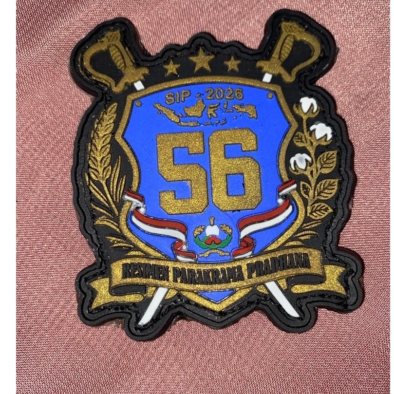 PEREKAT KARET PATCH RUBBER LOGO SIP 56 SETUKPA POLRI
