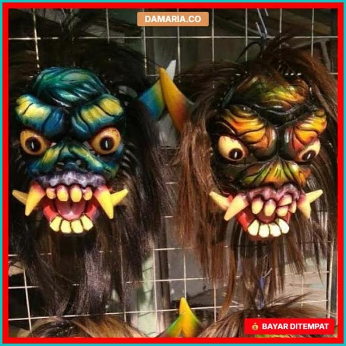 PROMO Topeng Buto Gedruk / Topeng Buto Rampak / Topeng Buto Ijo / Topeng Gedrug Mika Rambut Panjang