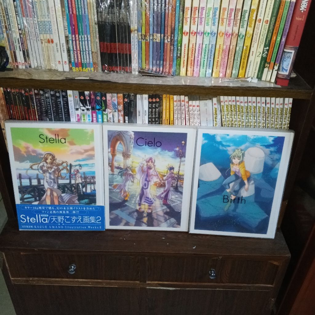 Artbook Kozue Amano Artwork set 3 buku 2, 3, 4 (Stella, Cielo, Birth) Artbook Aria artbook aqua