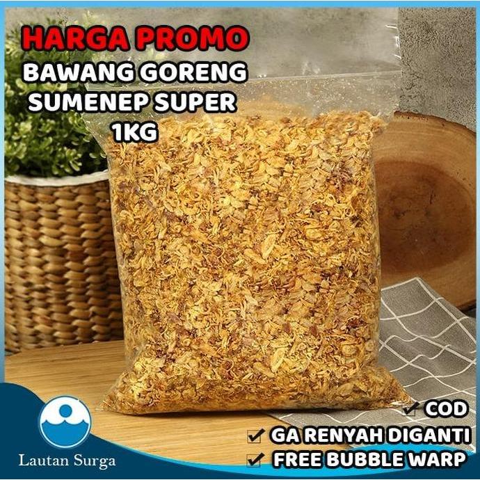 Bawang Goreng Sumenep 1 Kg Bawang Merah Goreng Brambang Goreng Bagor