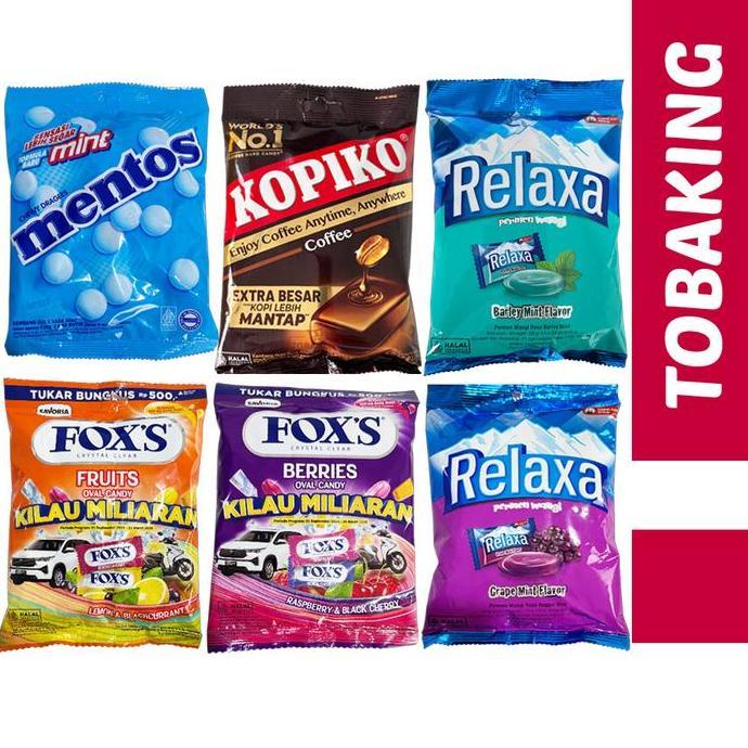 Permen Kopiko Mentos Fox's Relaxa Mint Candy