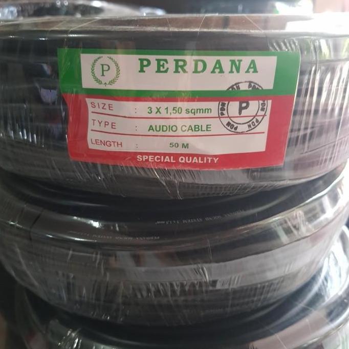 Perdana Kabel Listrik Serabut NYYHY 3 x 1.5 / 3x1.5 mm Hitam 50m Rol