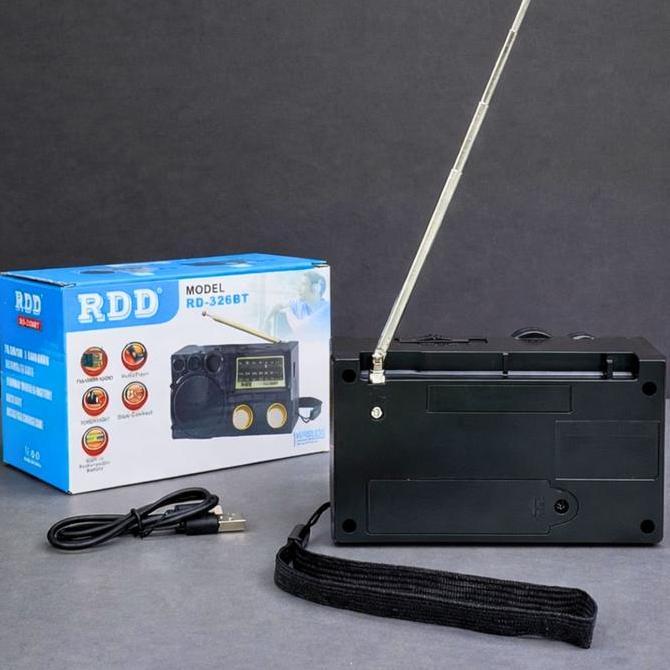 RDD RD-326BT Radio Multifungsi Bluetooth Speaker Portabel FM AM SW USB TF Card + Senter Emergency