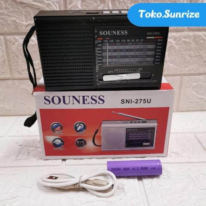 SOUNESS SNI 275 276 U RADIO FM AM SW 1-6 USB TF MP3 MUSIC PLAYER SPEAKER PORTABLE VINTAGE JAFUL AWET