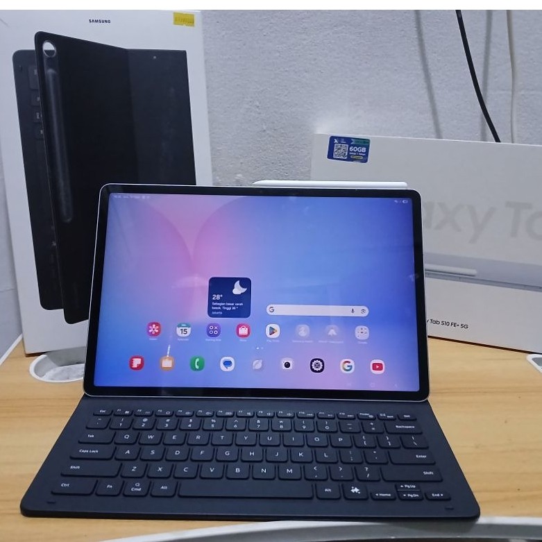 Tablet Samsung S10 Fe+ 5g 12/256 Second With Keyboard Original
