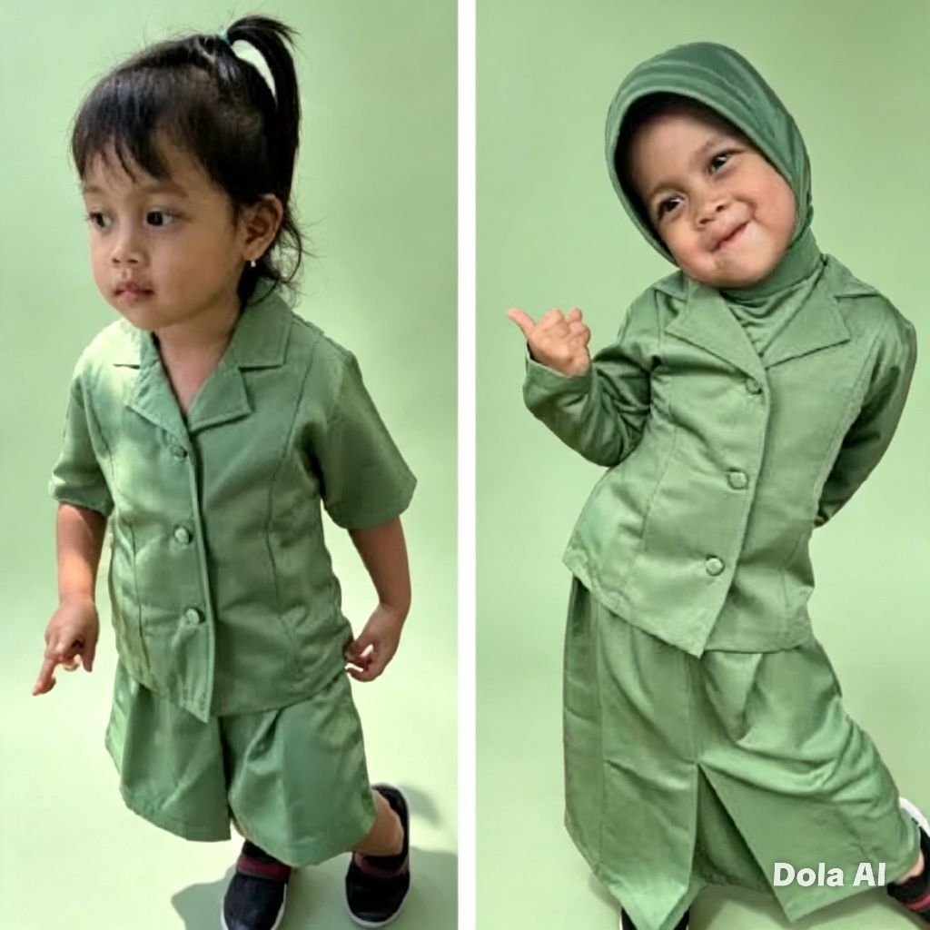 SERAGAM PROFESI ANAK BAJU KOSTUM PERSIT ANAK MODEL PERSIT 3-10 TAHUN/KARNAVAL ANAK/PROFESI PERSIT TN