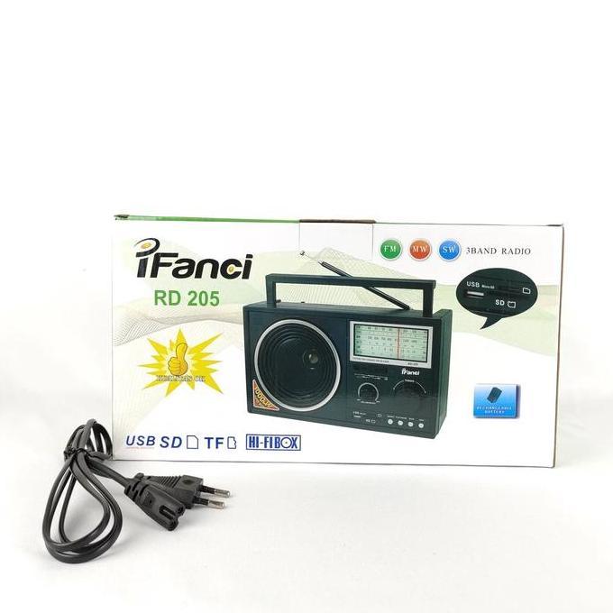 Radio Jadul Klasik 205 Jumbo USB Bluetooth FM MW SW Baterai