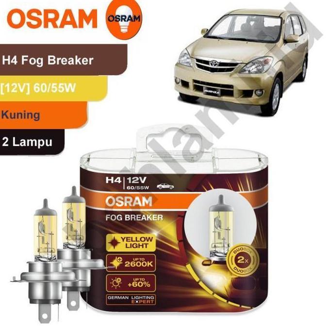 Lampu Mobil OSRAM FOG BREAKER AVANZA XENIA H4 FBR Halogen Kuning Gold (TERBAIK) (TERBARU) (TERMURAH)