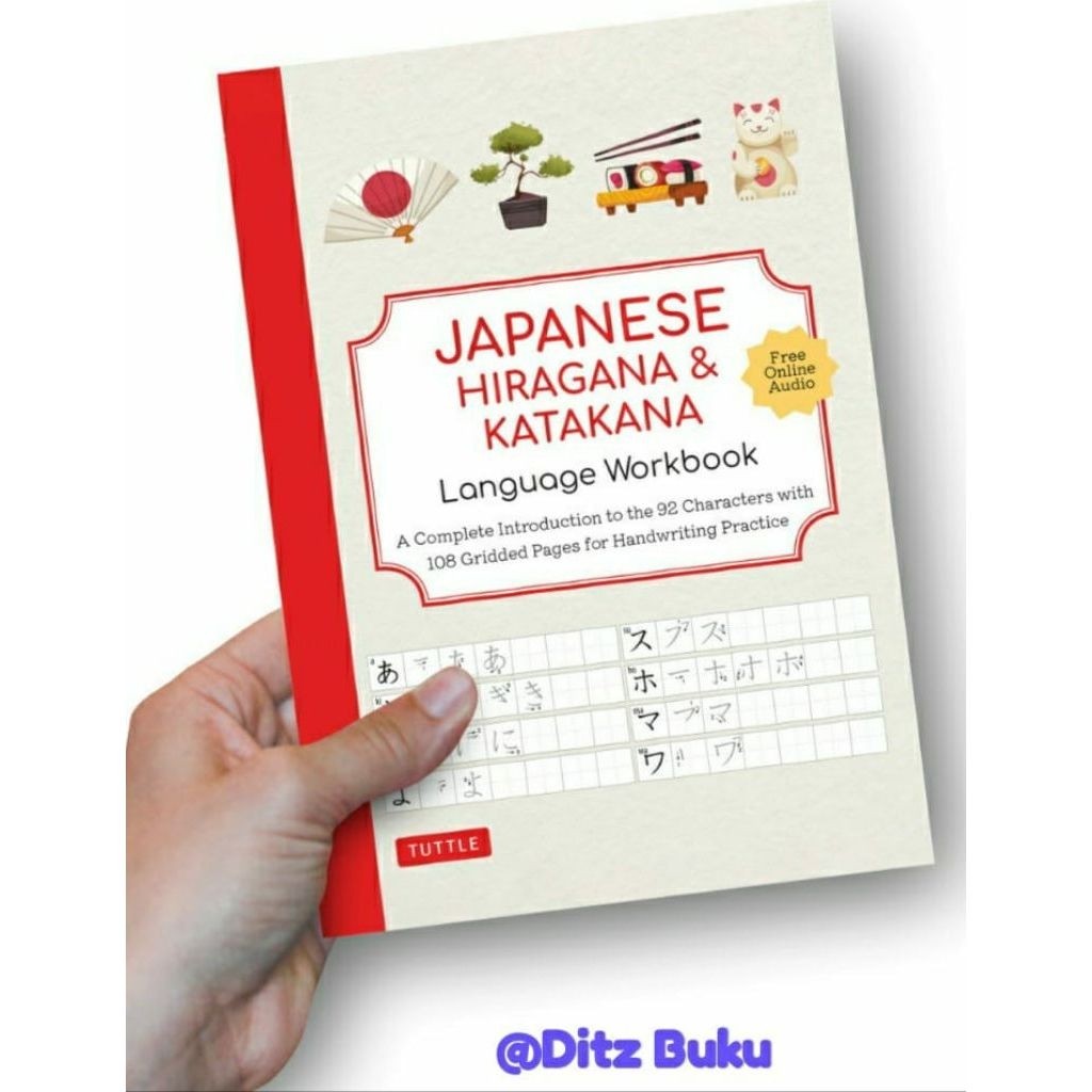 Buku Tuttle Japanese Hiragana & Katakana Language Workbook