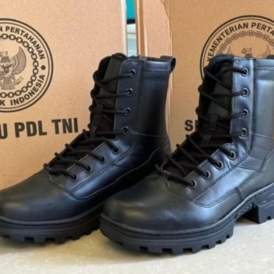 Sepatu PDL Hitam Kulit TNI Kemhan OriginaL / Sepatu PDL Kemhan