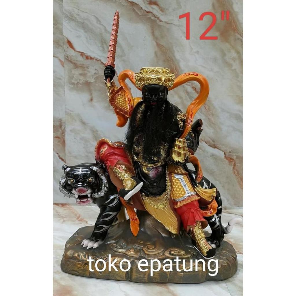patung dewa rupang dewa han tan kong tio guan sui duduk 12 inch fiber