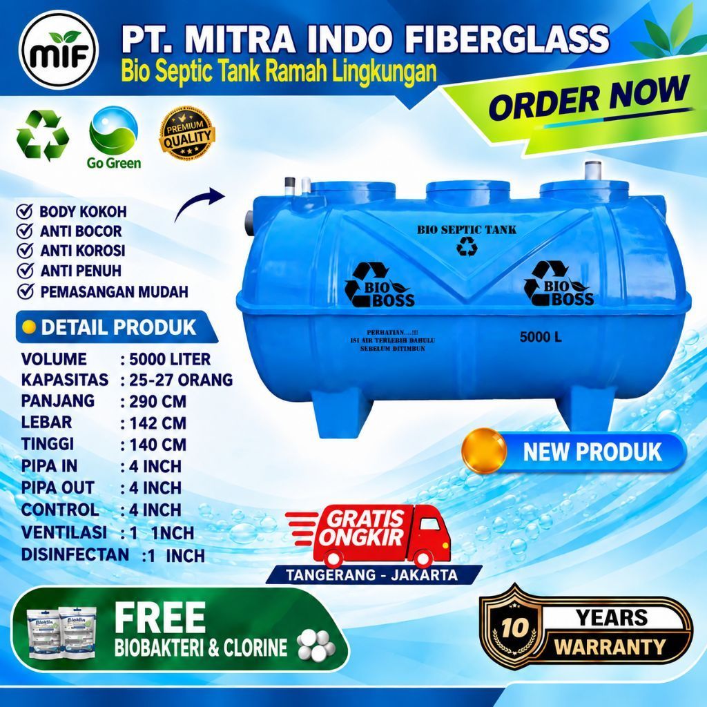 septic tank 5000 liter bio boss
