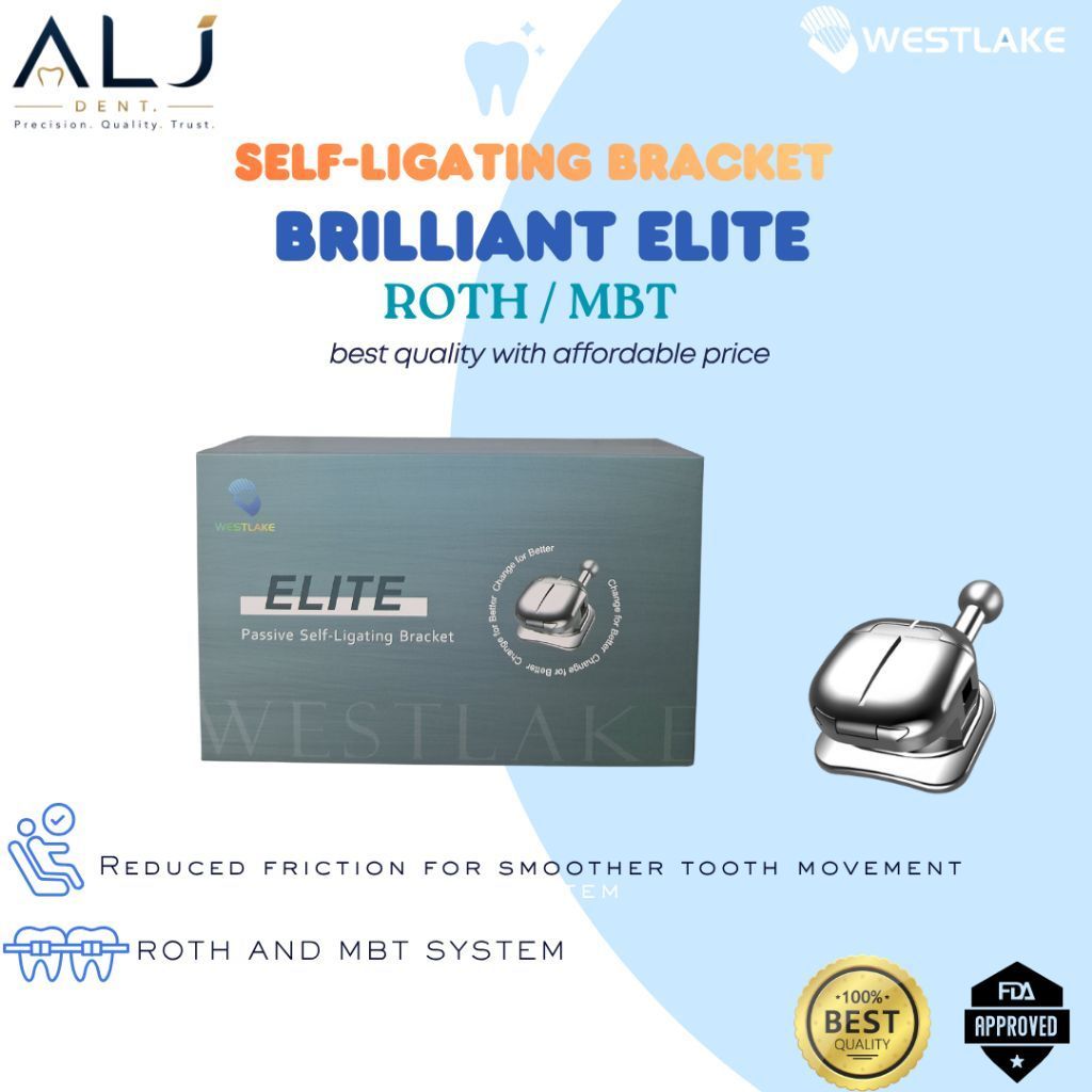 AJ Westlake Elite Self-Ligating Bracket Roth/MBT 0.022" – Paket Lengkap