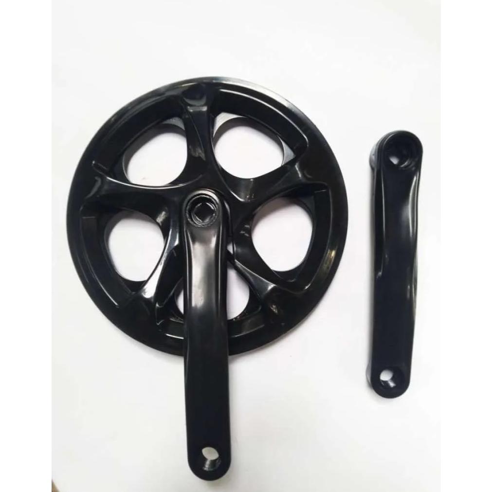 niningkoleksi single crank 52t hitam untuk sepeda lipat minion minitrek dll original