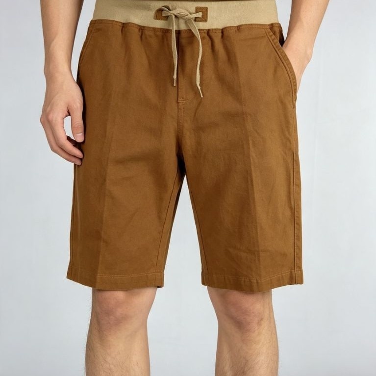 Celana Chino Pendek Pria Pinggang Karet SCOTCH&CO -SizeS, M,L,XL,2XL,3XL