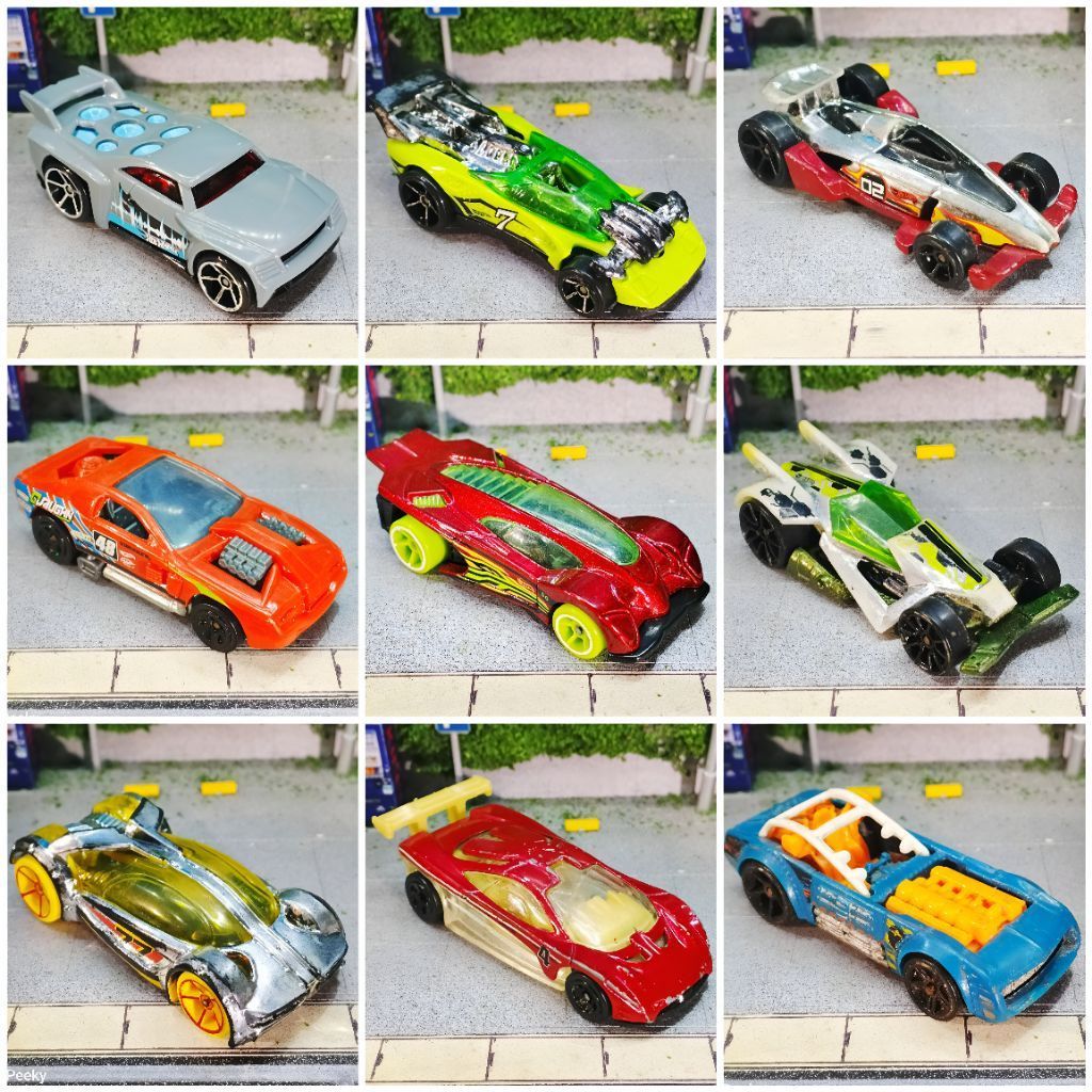 Diecast Hot Wheels LOOSE batch A2 (bassline, flathead fury, carbide, hollowback, side draft, rd 06, 