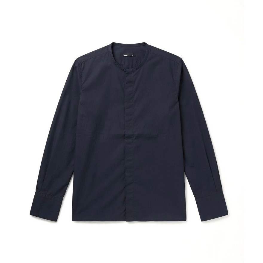 LAD MUSICIAN Hidden Placket Dechine Band Collar Shirt