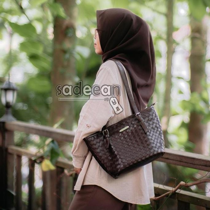 Lyora Bag - Totebag Wanita Aesthetic Multifungsi Motif Anyaman