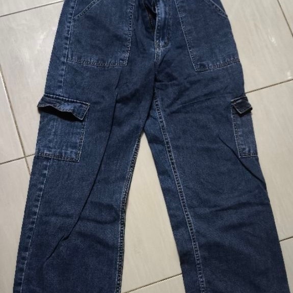 Chuu -5kg Jeans second // jeans wanita // cargo denim pants
