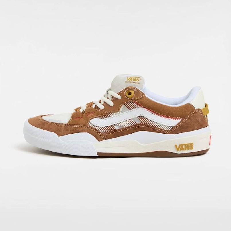VANS Skate Wayvee 2 Sepatu Skate Baru Box Brown White
