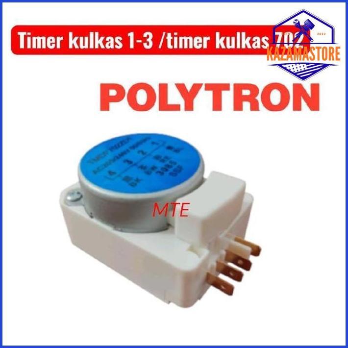 TIMER KULKAS POLYTRON/DEFROST KULKAS/TIMER KULKAS 1-3/TIMER KULKAS 702 POLYTRON BARU