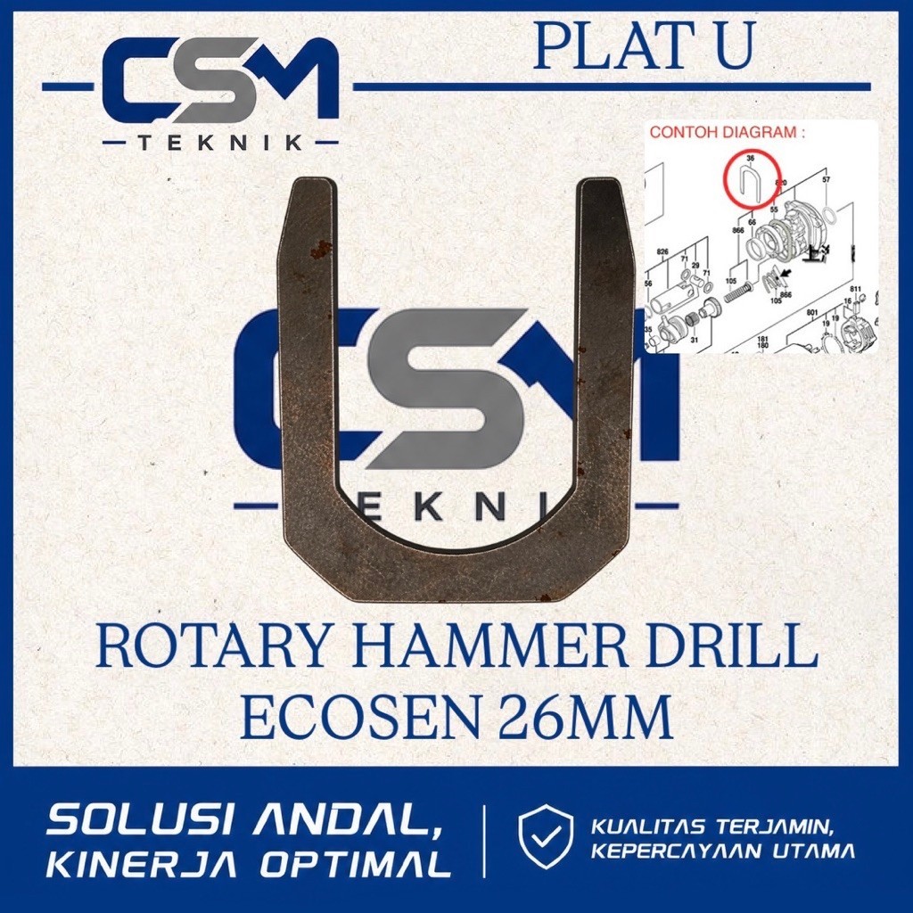 HOLDING PLATE ROTARY HAMMER DRILL ECOSEN 26MM PLAT U BOR BOBOK ECOSEN 26 MM