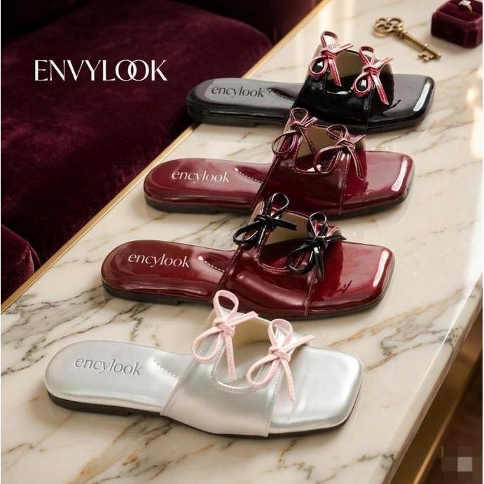 DN23 - Envylook Sandal Teplek Anak-anak Double Pita Style Korea Sukuran 26-35 Desain Unik Nyaman & M