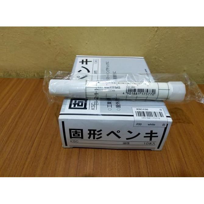 Solid Marker SAKURA PUTIH WHITE 1 BOX KSC#50 Spidol Penanda BESI STEEL