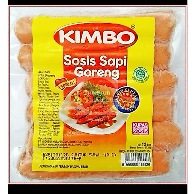 Sosis Sapi Kimbo 12 Pcs - Praktis untuk Camilan, Lauk, dan Sajian Keluarga