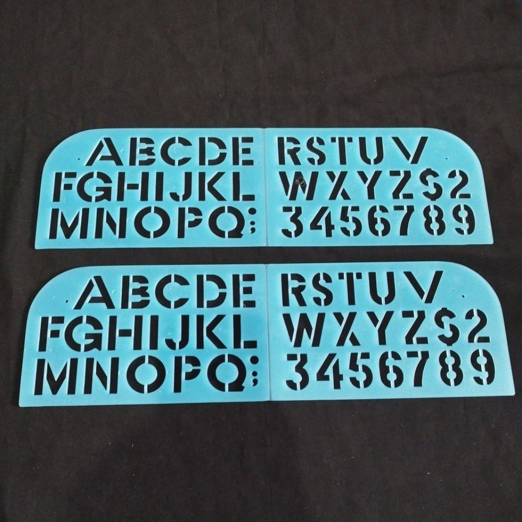 Mistar Sablon Huruf,Angka BT 190(Perpcs)