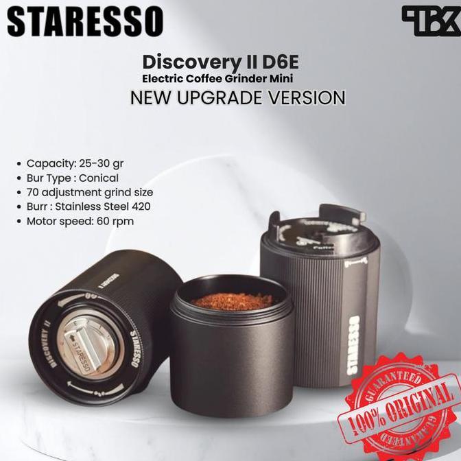 Grinder Kopi Staresso Discovery II D6E Electric Coffee Grinder Mini HSS