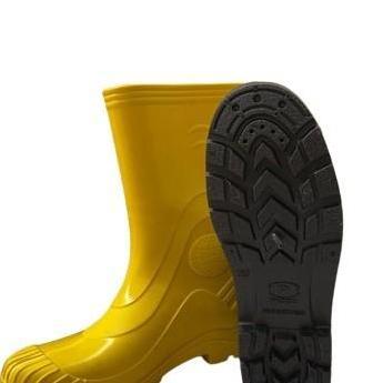 Sepatu Boot Hitam Kuning  Hijau AP-003 merk Picco  PVC Sepatu Proyek/Karet Safety