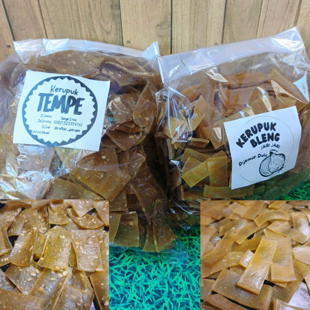 1kg Kerupuk Bleng Jari & Tempe | Kerupuk Bleng Original Banyuwangi